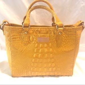 Yellow patent leather Brahmin Bag